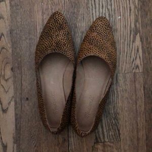 Madewell pointy leopard flats